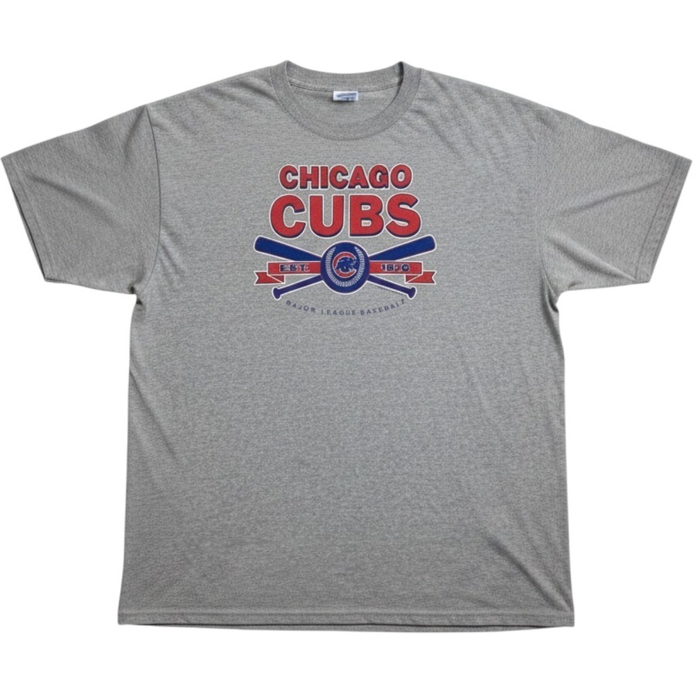 VF Imagewear T-Shirt Men XL Gray Graphic Cotton Blend Vintage Chicago Cubs MLB
